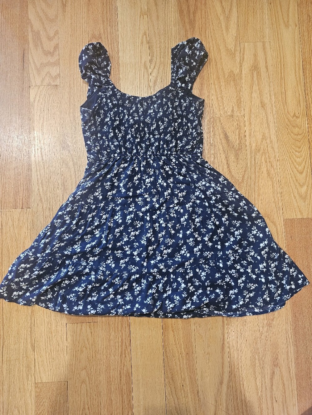 Hollister Navy Blue Floral Mini Dress
